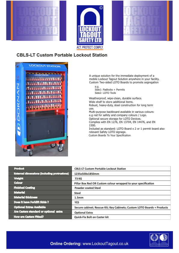Custom Portable Lockout Station Custom Portable Lockout Station